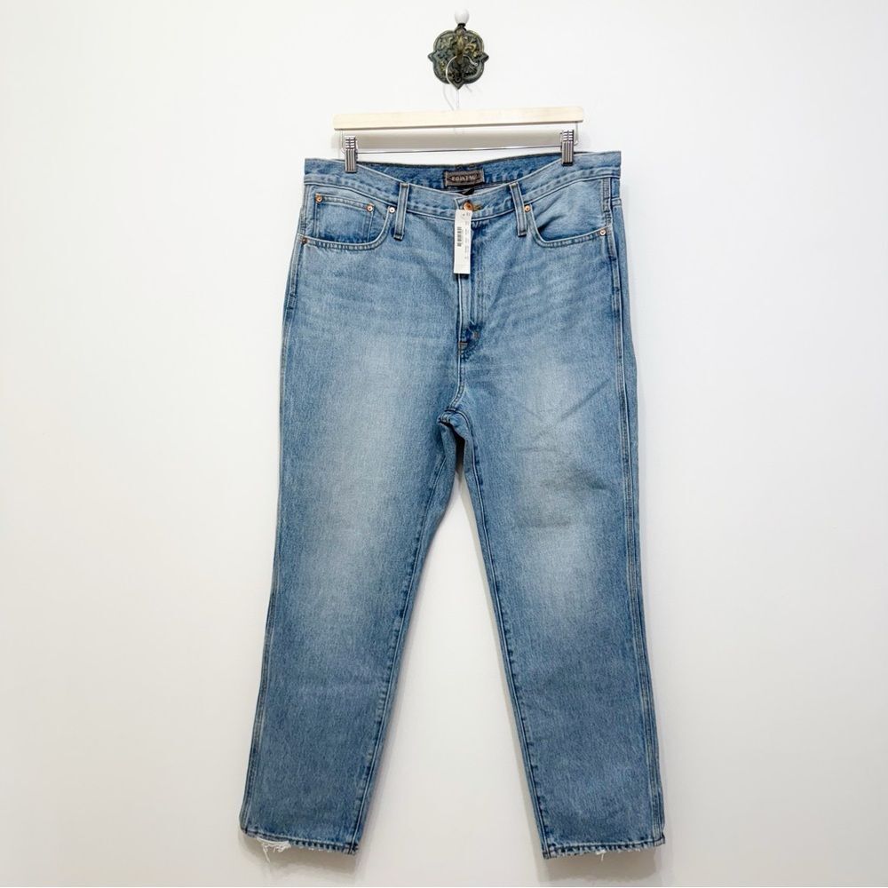 J. Crew Point Sur Rigid Straight Leg Jean Light Marina Wash Women Size 32 14 NWT